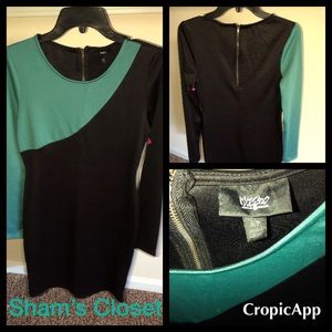 Teal and Black Dress